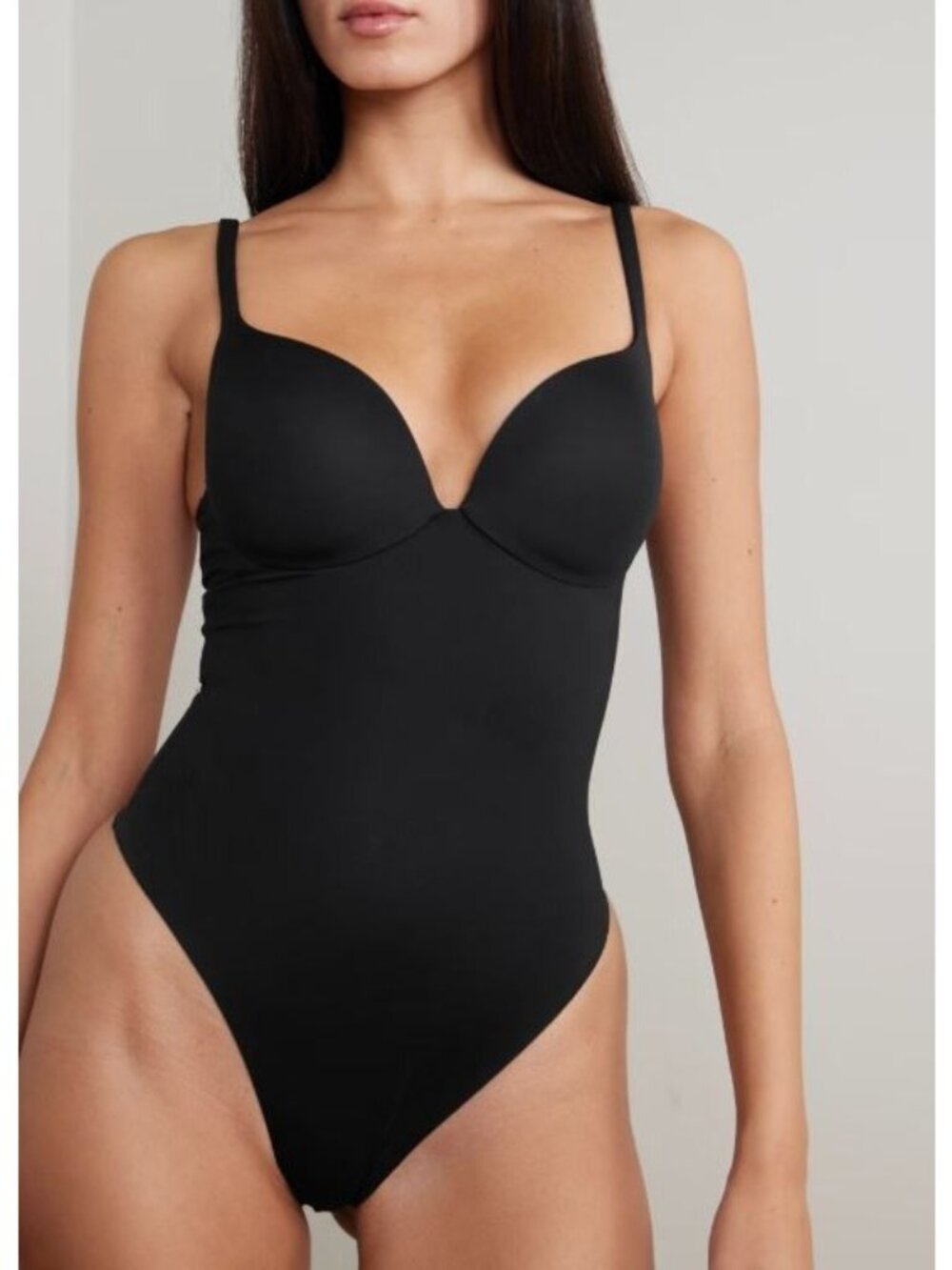 NWT SKIMS BODY SUPER PUSH-UP THONG ONYX BODYSUIT SZ XL